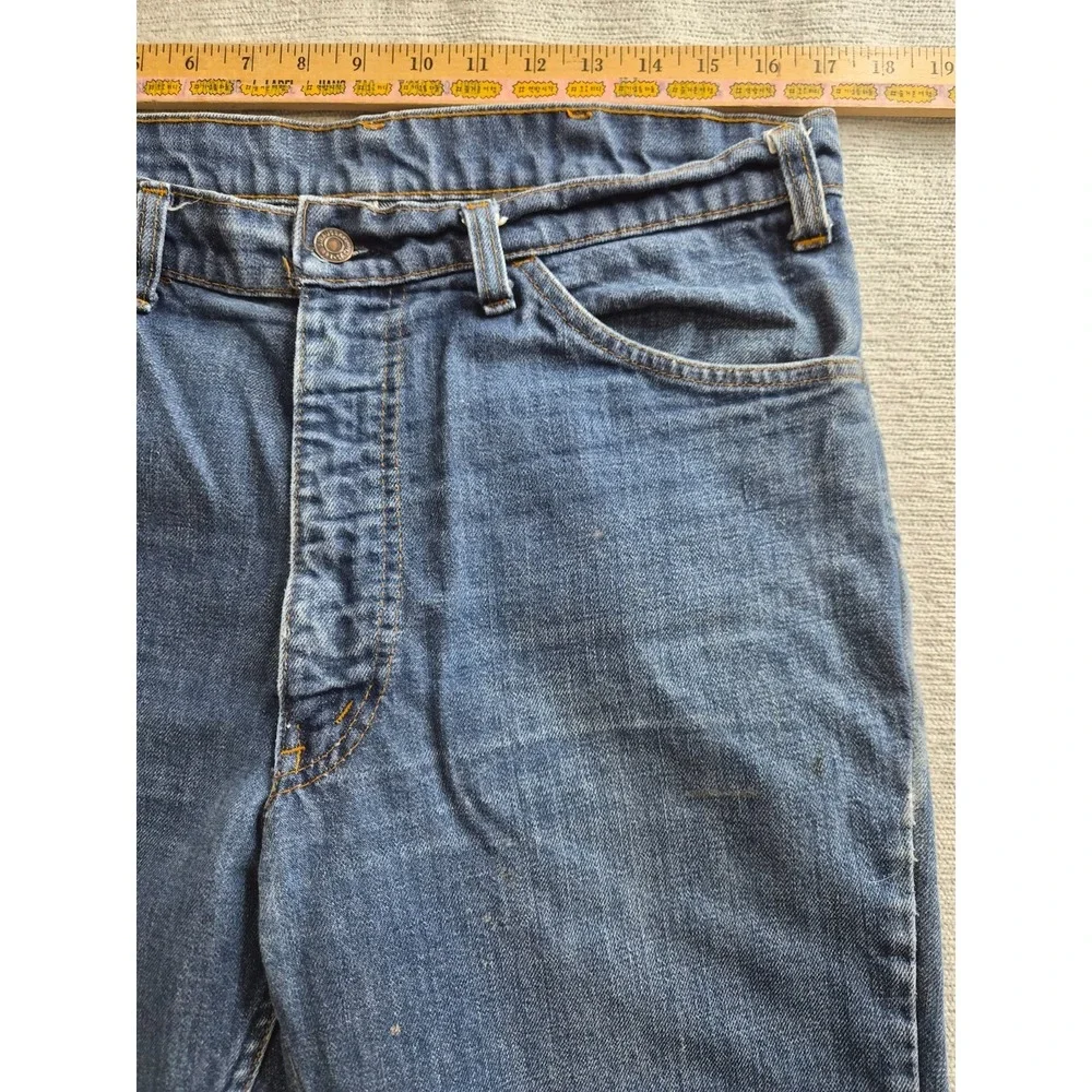 Vintage Levi's Orange Tab Jeans Womens 34x28 Blue Denim Medium Wash Bootcut Leg
